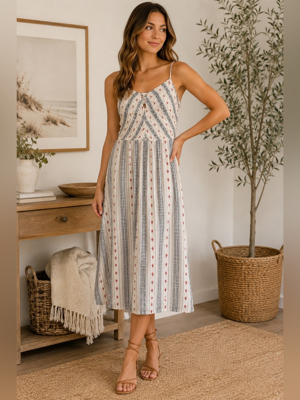 japna midi dress Japna | Dresses | Japna Midi Dress With Red And White Stripesize Xs Boho  Cottagecore Festival